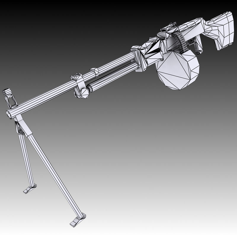 RPD Machine Gun 3D model_4