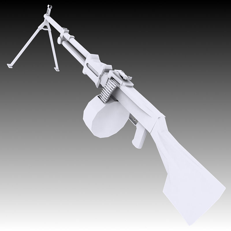 RPD Machine Gun 3D model_2