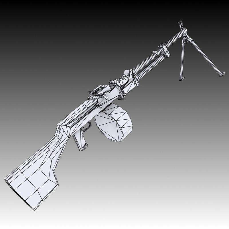 RPD Machine Gun 3D model_5