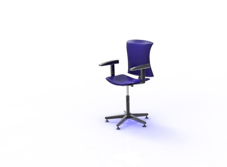 Ergonomic chair Low-poly 3D model_7