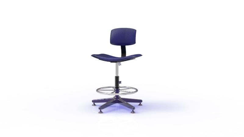 Ergonomic chair Low-poly 3D model_8