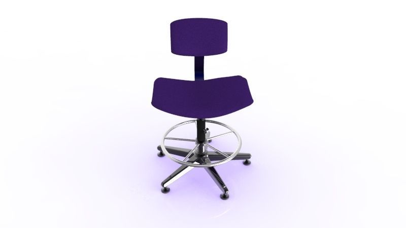 Ergonomic chair Low-poly 3D model_4