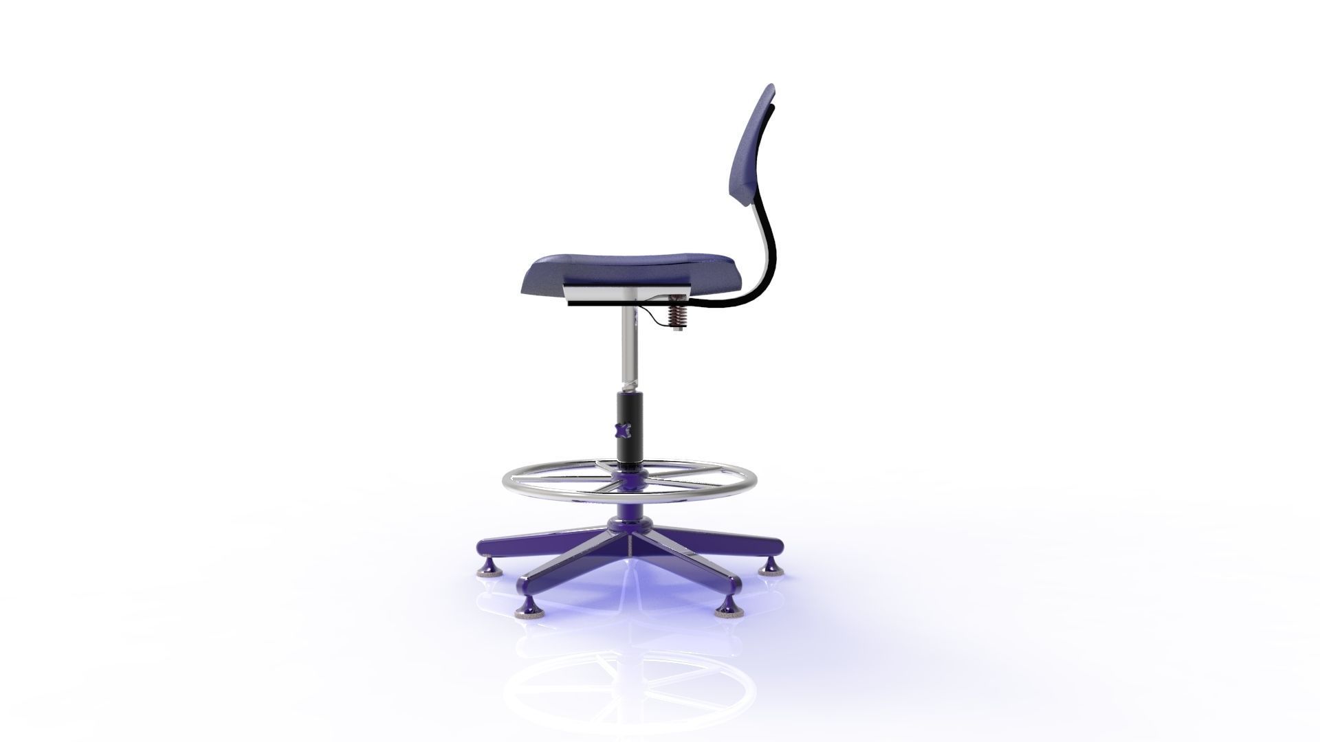 Ergonomic chair Low-poly 3D model_14