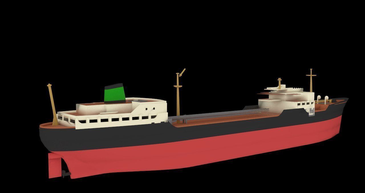 Tanker Ship Free 3D model_1