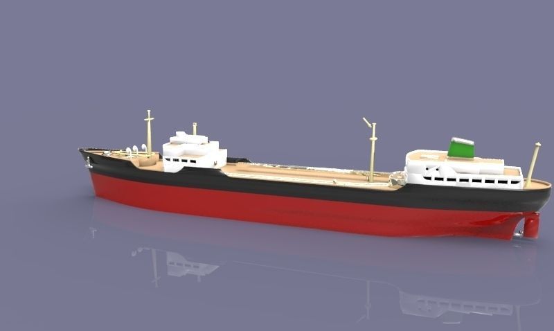 Tanker Ship Free 3D model_4