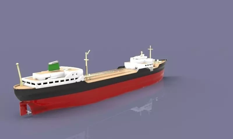 Tanker Ship Free 3D model_0