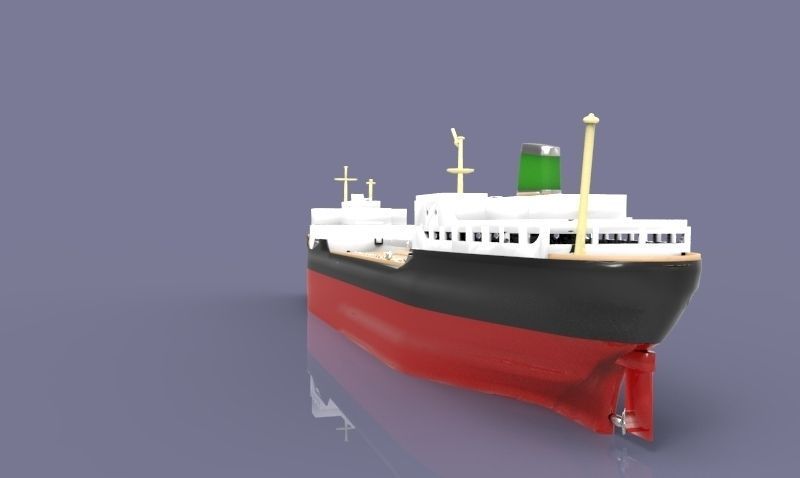 Tanker Ship Free 3D model_3