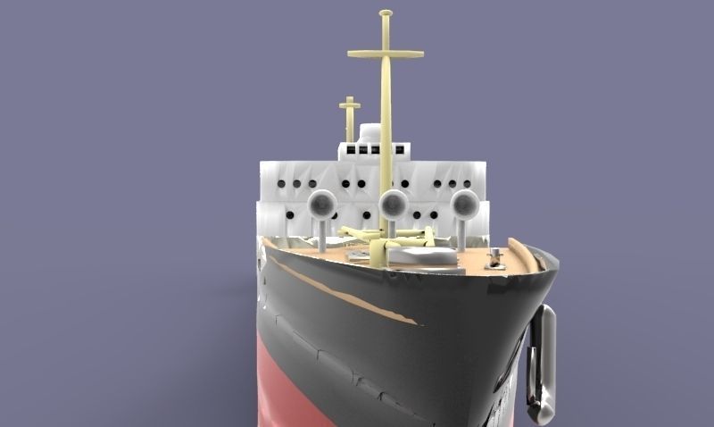 Tanker Ship Free 3D model_2