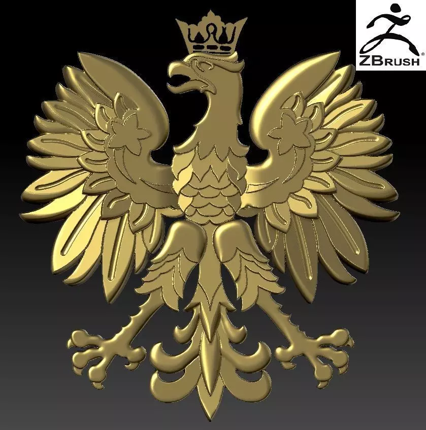 coat of arms Poland NEW 3D print model