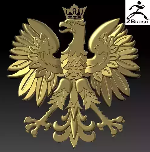 coat of arms Poland NEW  3D print model