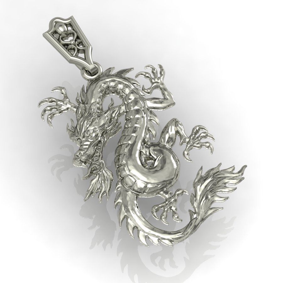 dragon  pendant  3D print model_1
