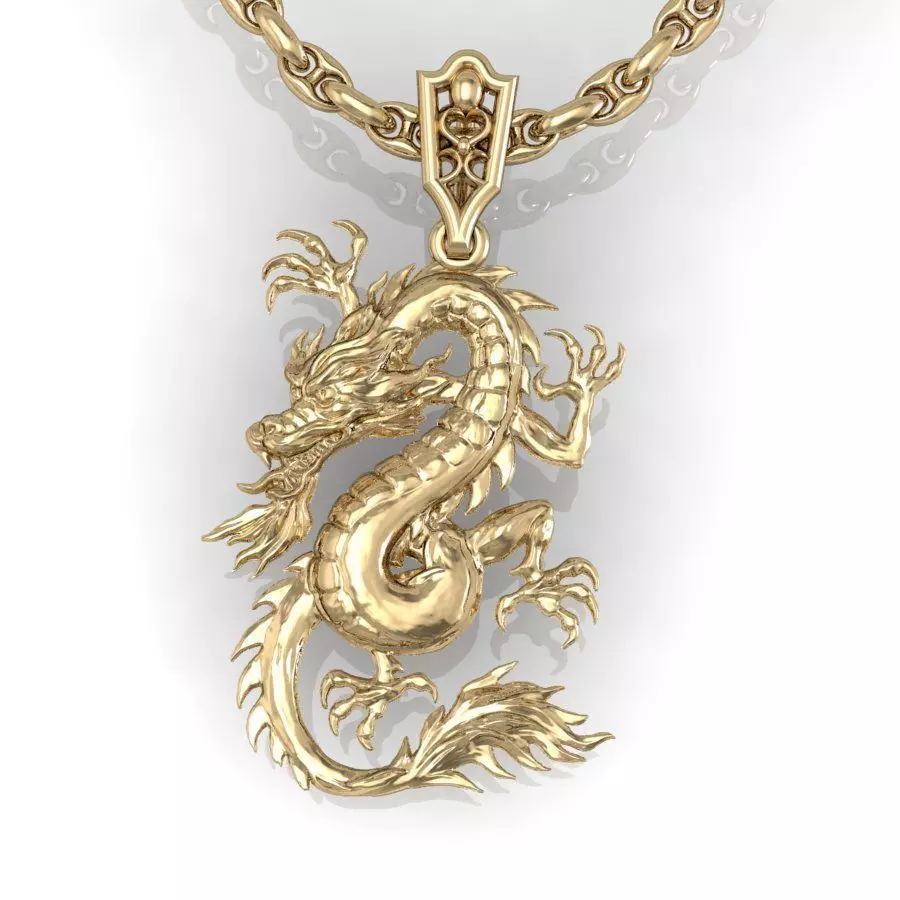 dragon  pendant  3D print model_0