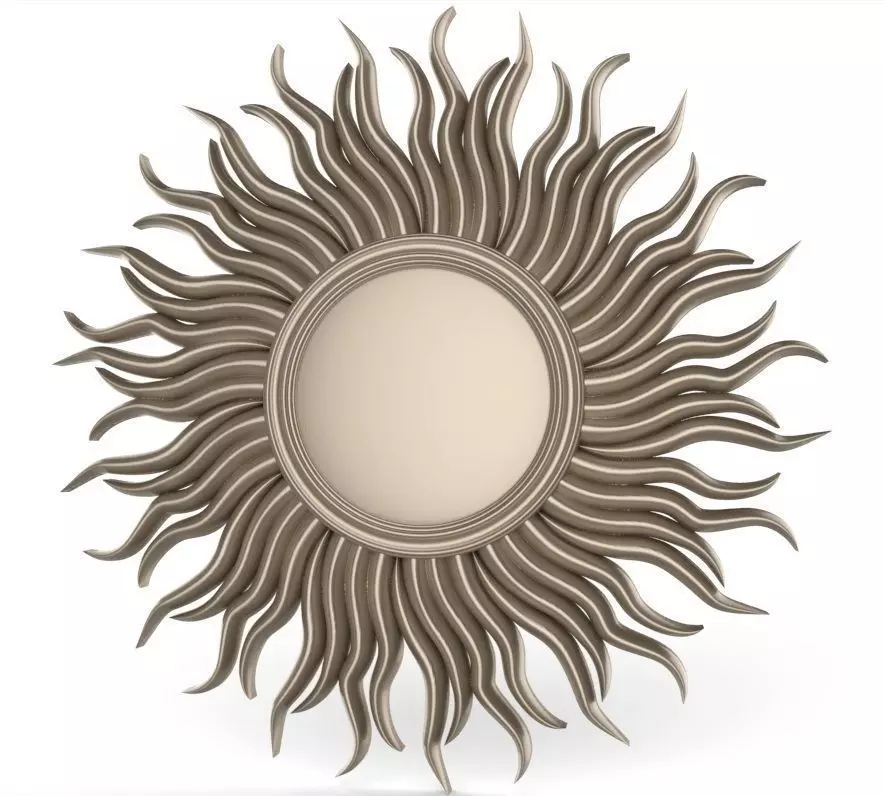 The sun sunburst mirror 3D print model