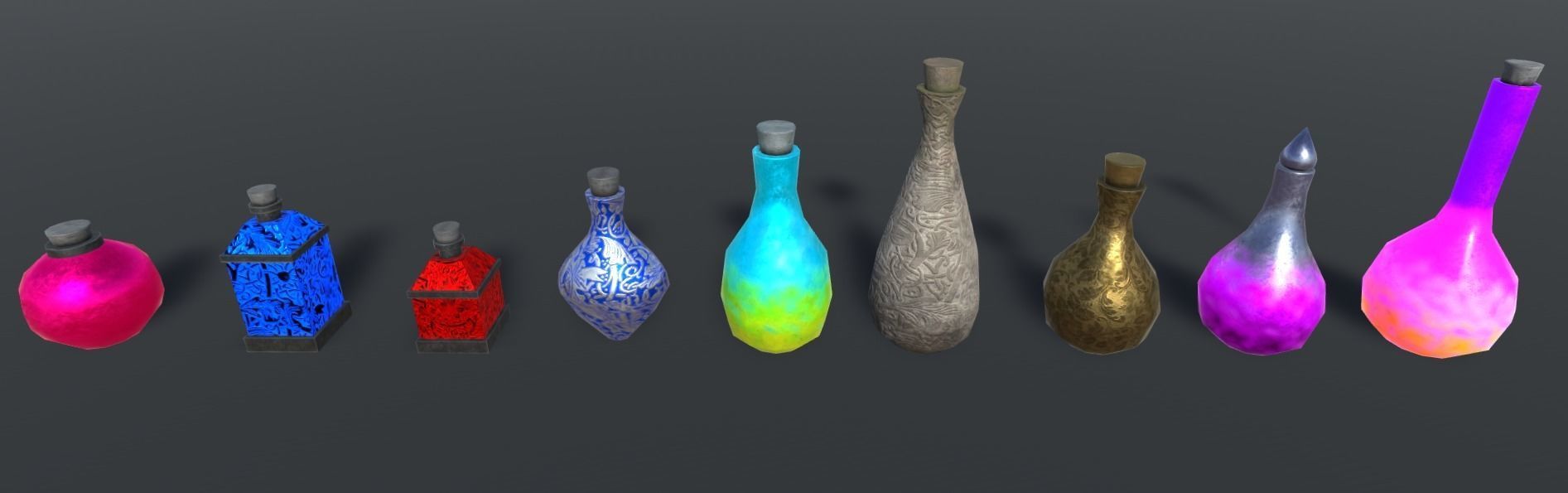 Ultimate Potions Pack Low-poly 3D model_5