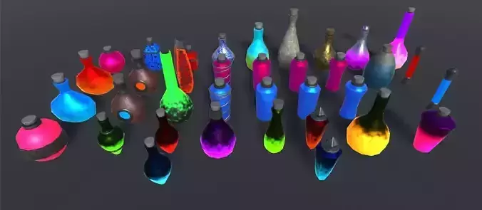 Ultimate Potions Pack Low-poly 3D model