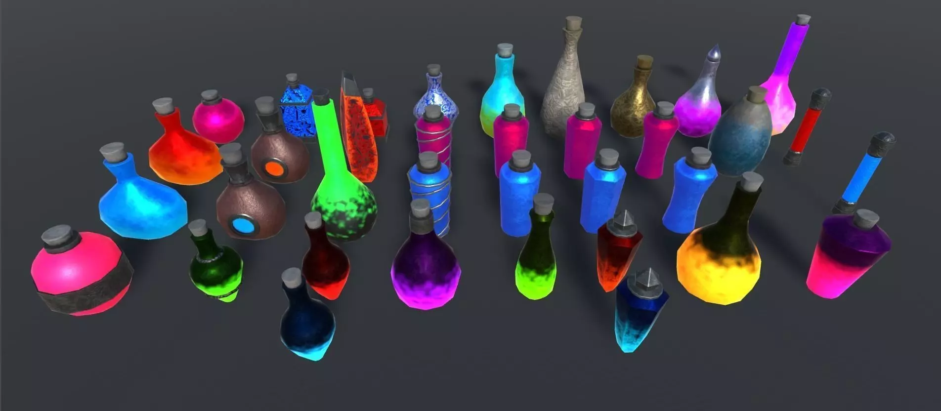 Ultimate Potions Pack Low-poly 3D model_0