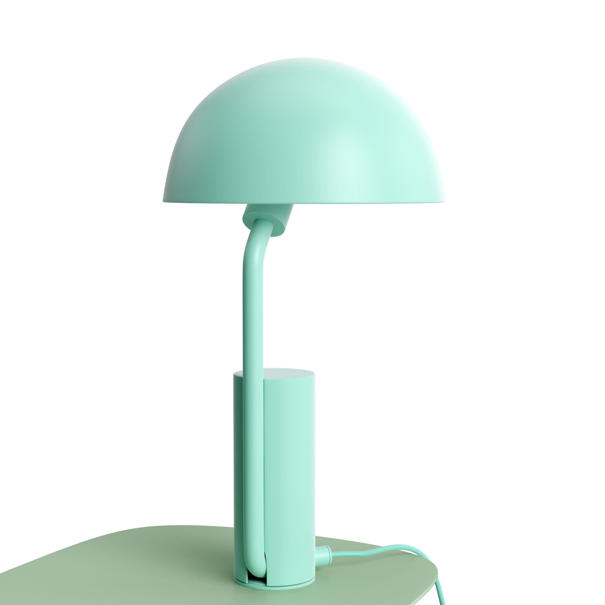 Ace Lounge Chair and Cap Table Lamp Low-poly 3D model_9