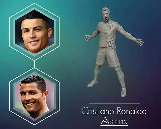 Cristiano Ronaldo celebrationJuventus kit 2019 3D print model