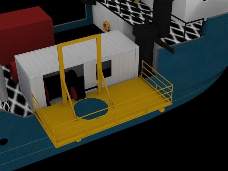 Merchant Ship Free 3D model_1