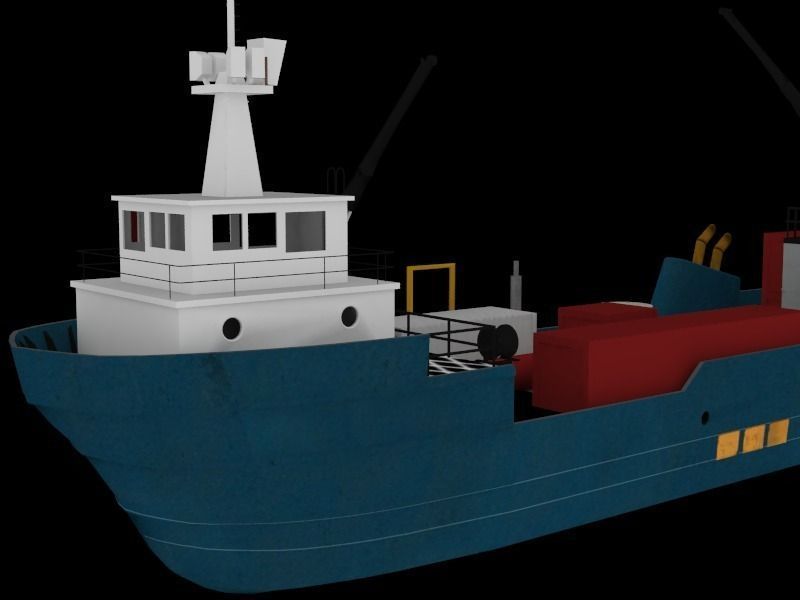 Merchant Ship Free 3D model_3