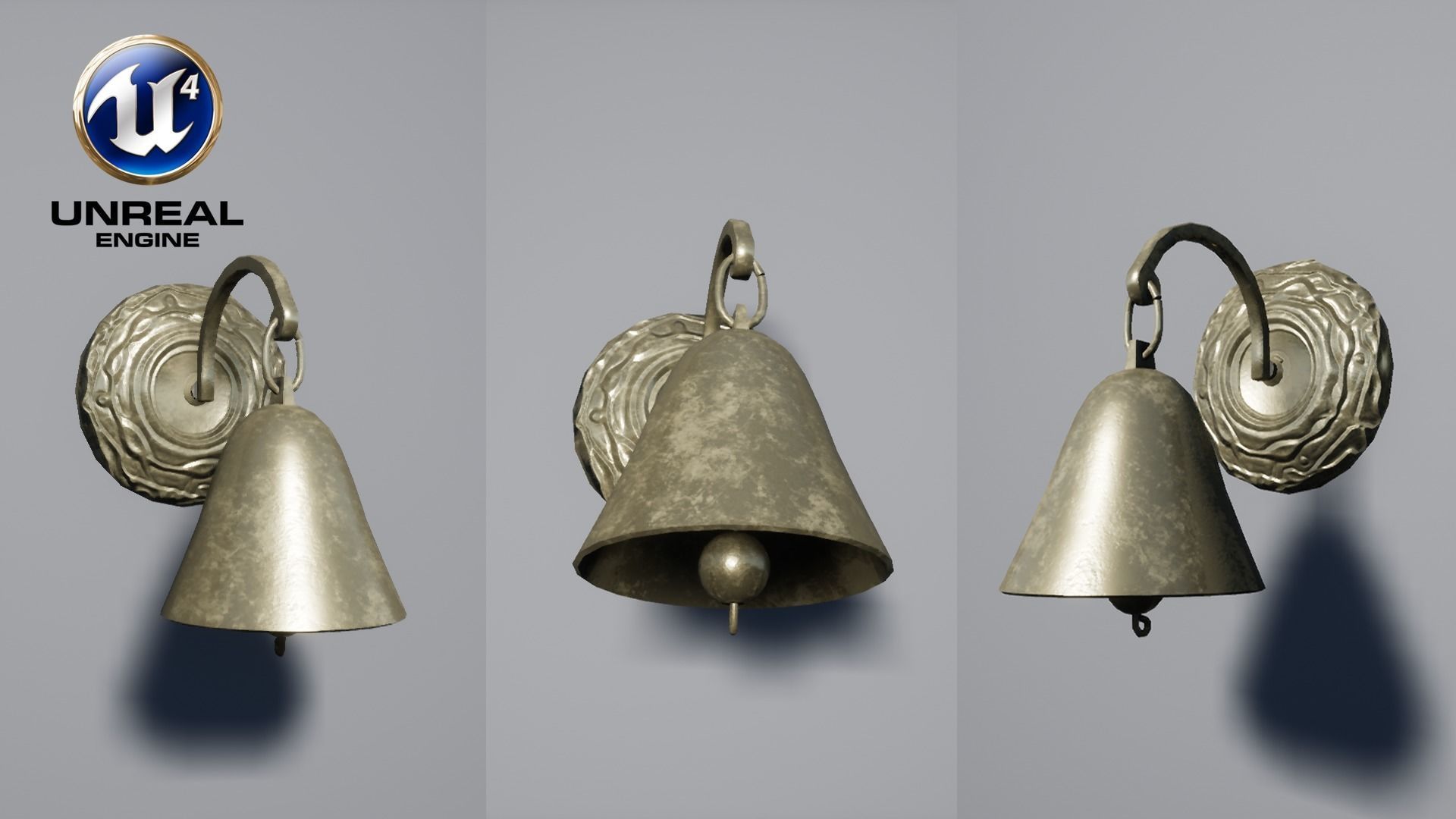 Door Bell Low-poly 3D model_4