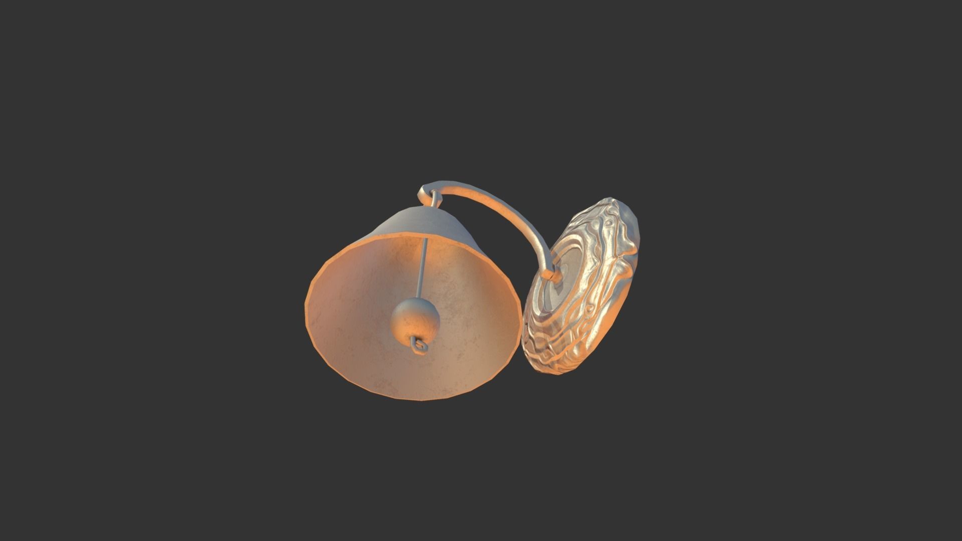 Door Bell Low-poly 3D model_2