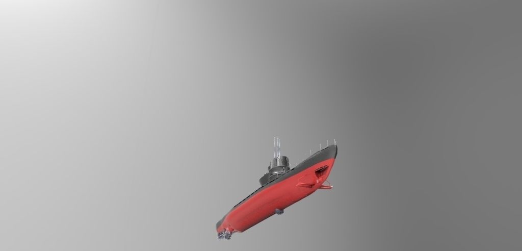 U Boat submarine Free 3D model_6