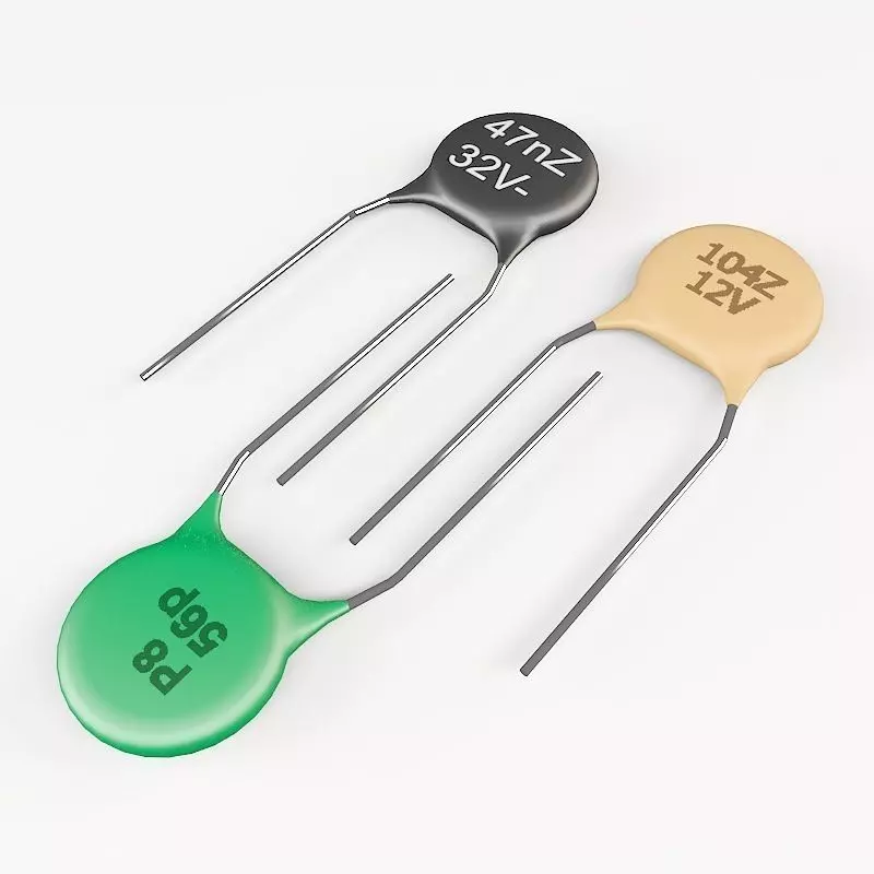 ceramic capacitor Low-poly 3D model_0