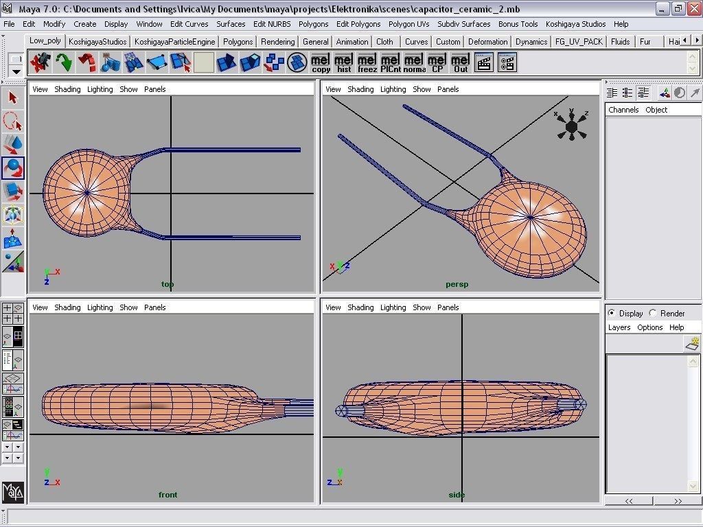ceramic capacitor Low-poly 3D model_5