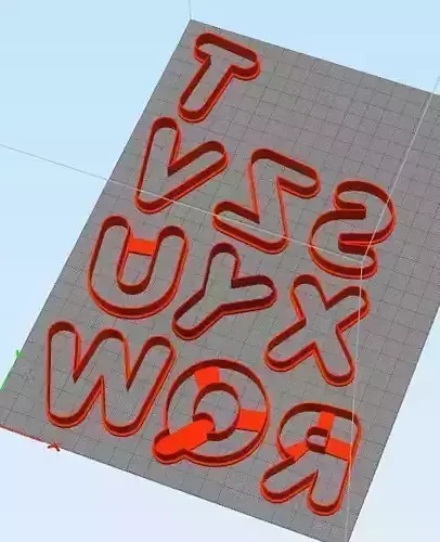 Rounded Alphabet Cookie Cutter Set 3D print model
