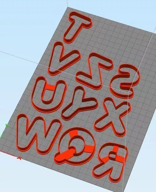 Rounded Alphabet Cookie Cutter Set 3D print model