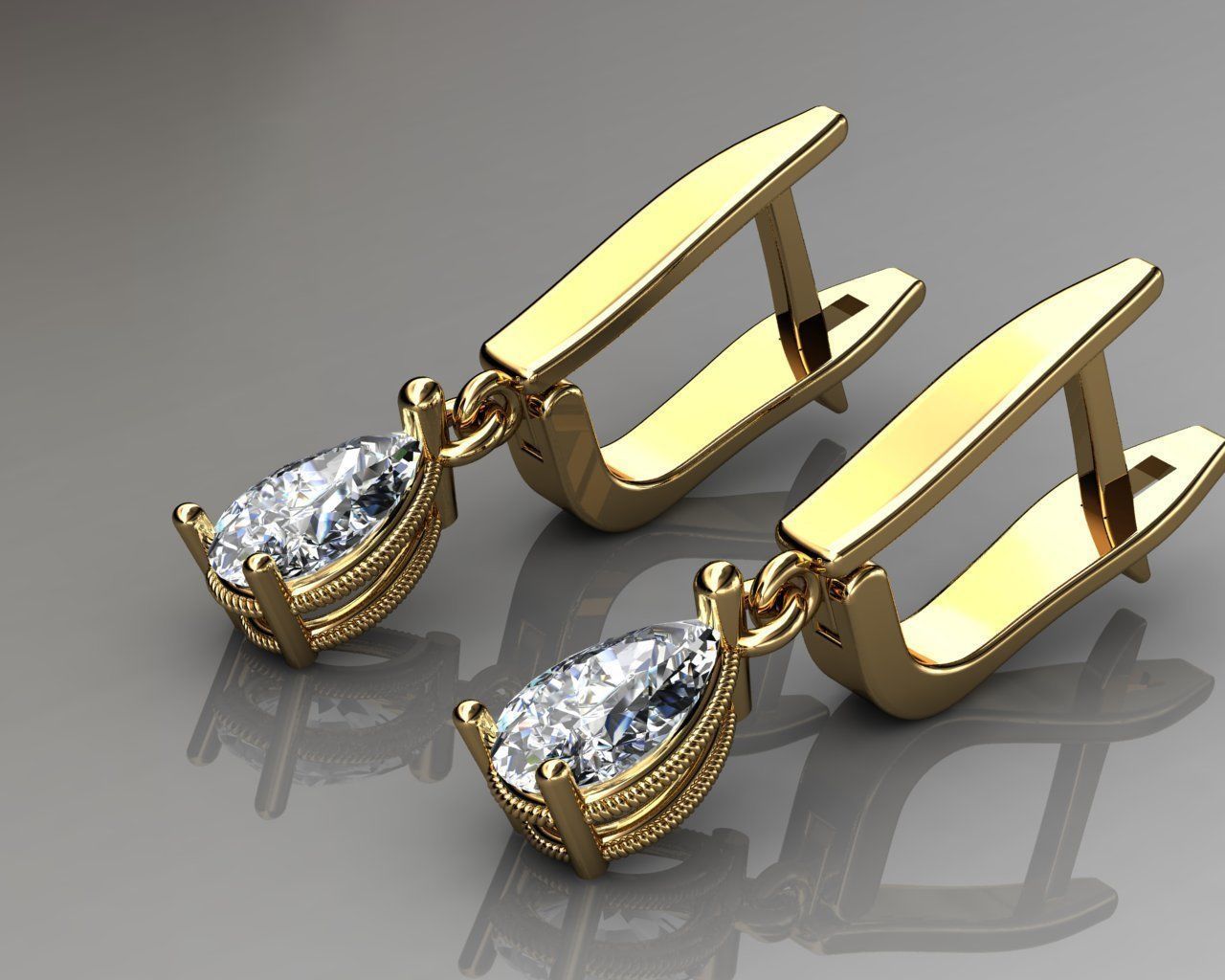 Diamond Gemstone Wedding Sets Jewelry 3D model 3D printable CGTrader