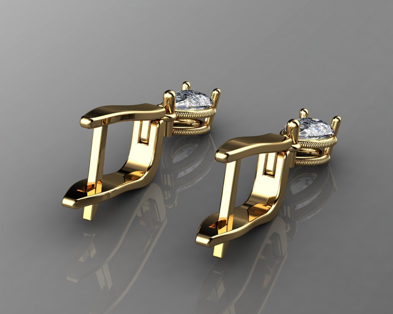 Diamond Gemstone Wedding Sets Jewelry 3D model 3D printable CGTrader