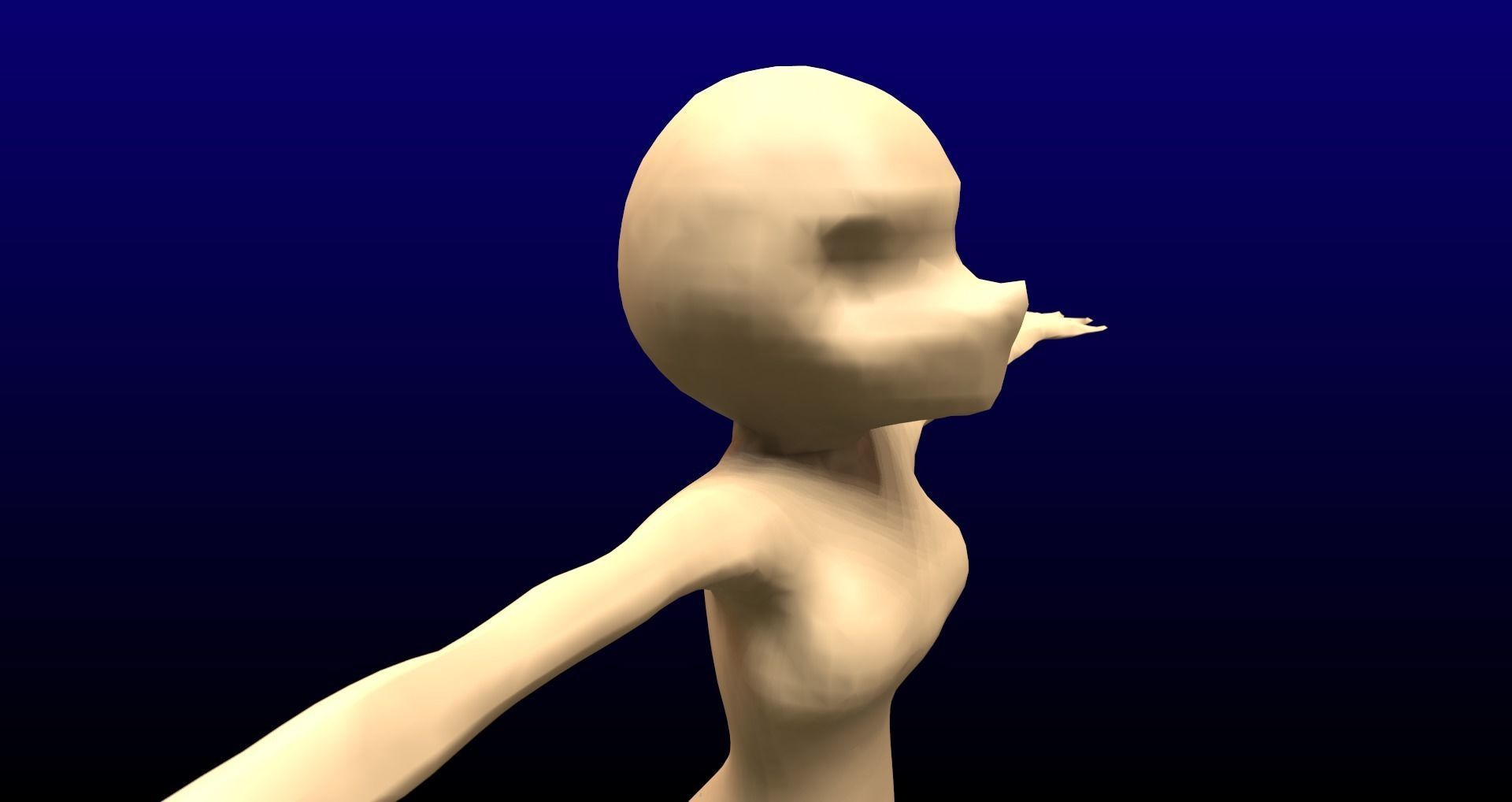 Anime - or - Loli base model Free low-poly 3D model_41