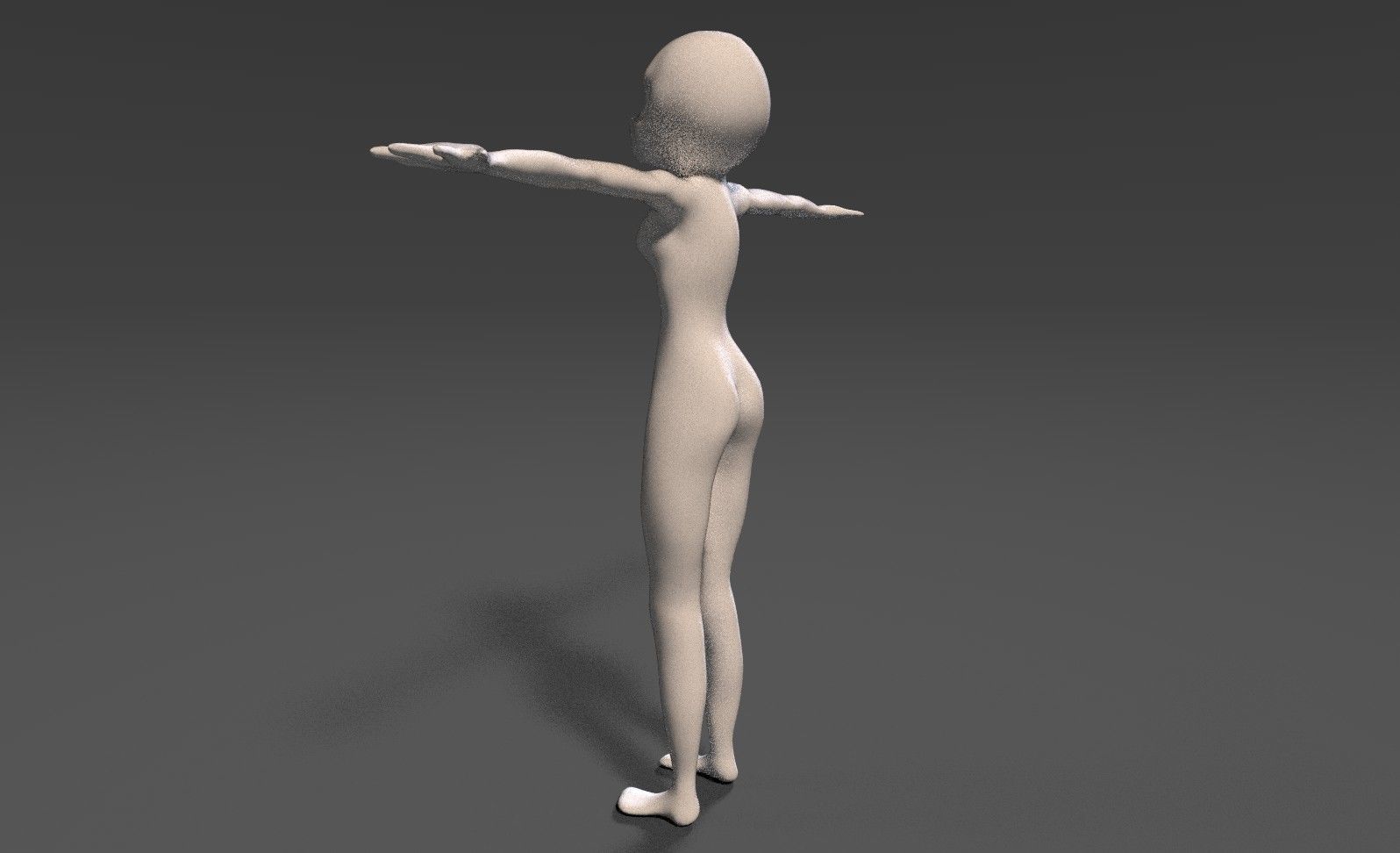 Anime - or - Loli base model Free low-poly 3D model_24