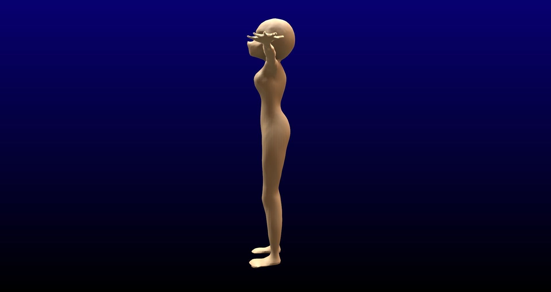 Anime - or - Loli base model Free low-poly 3D model_39