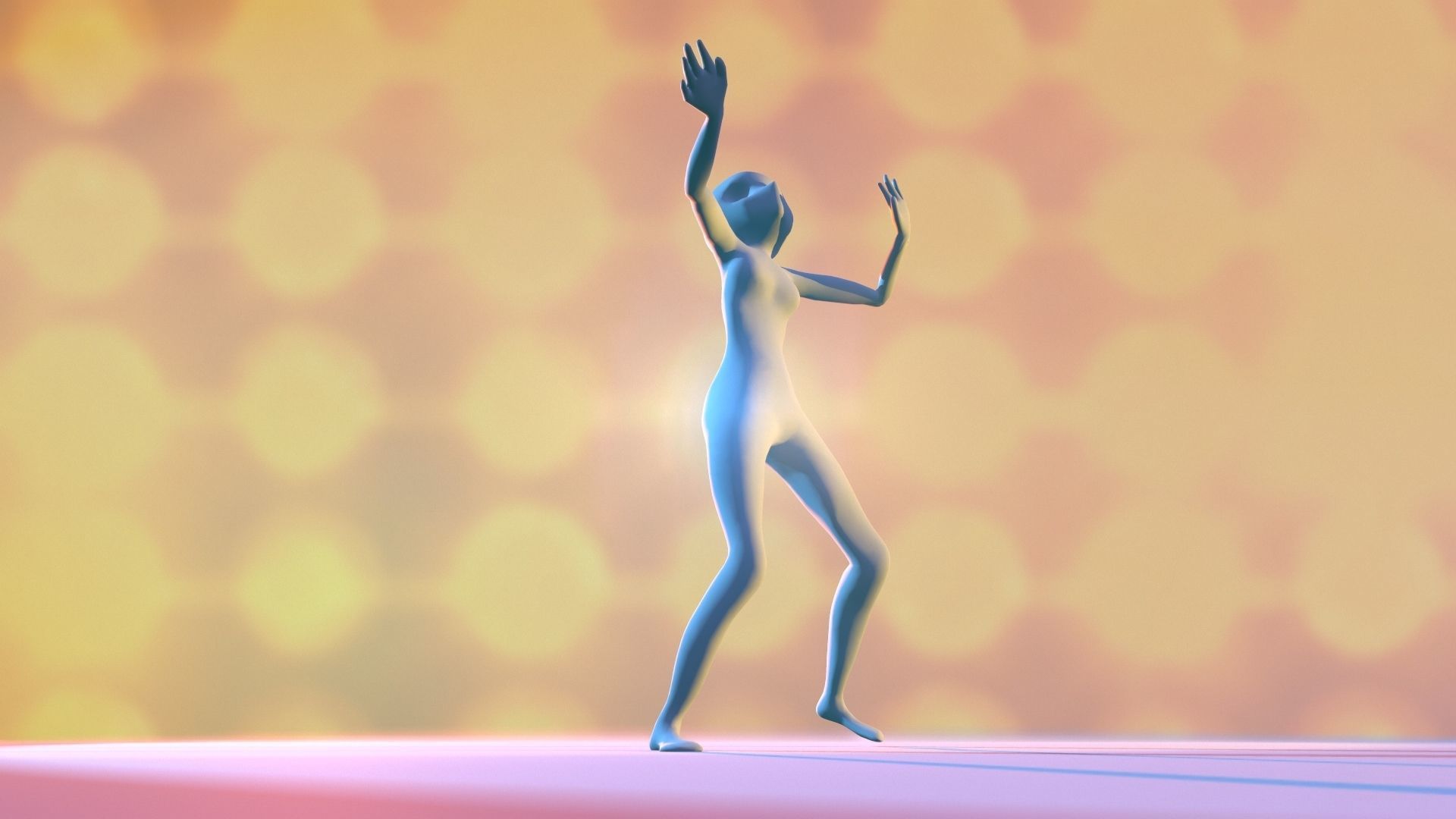 Anime - or - Loli base model Free low-poly 3D model_43