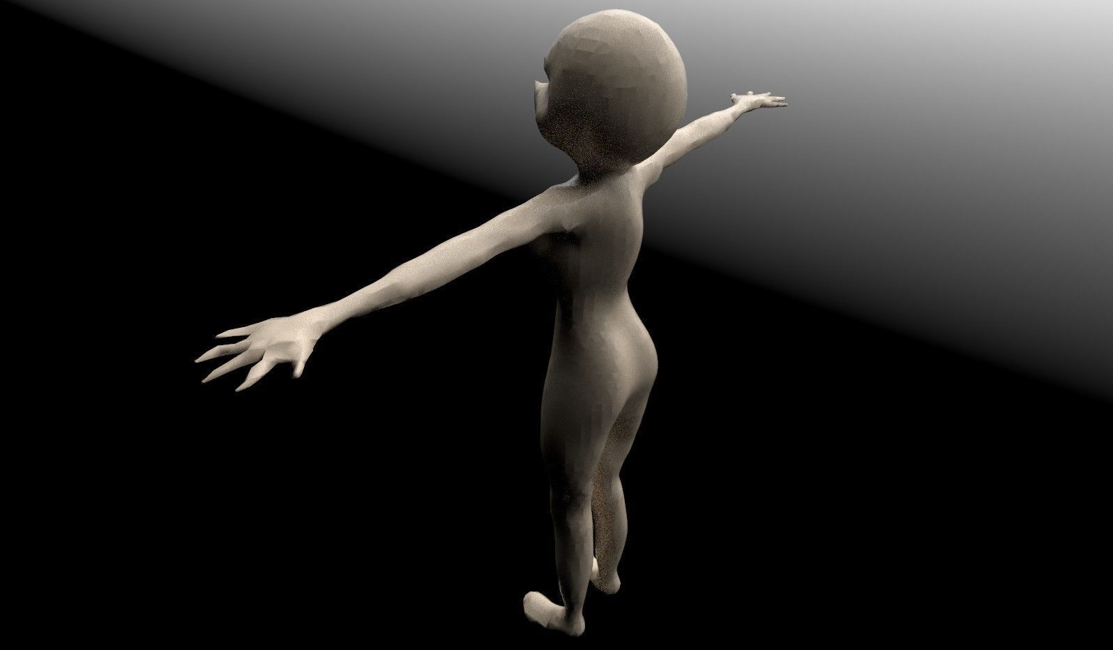 Anime - or - Loli base model Free low-poly 3D model_34