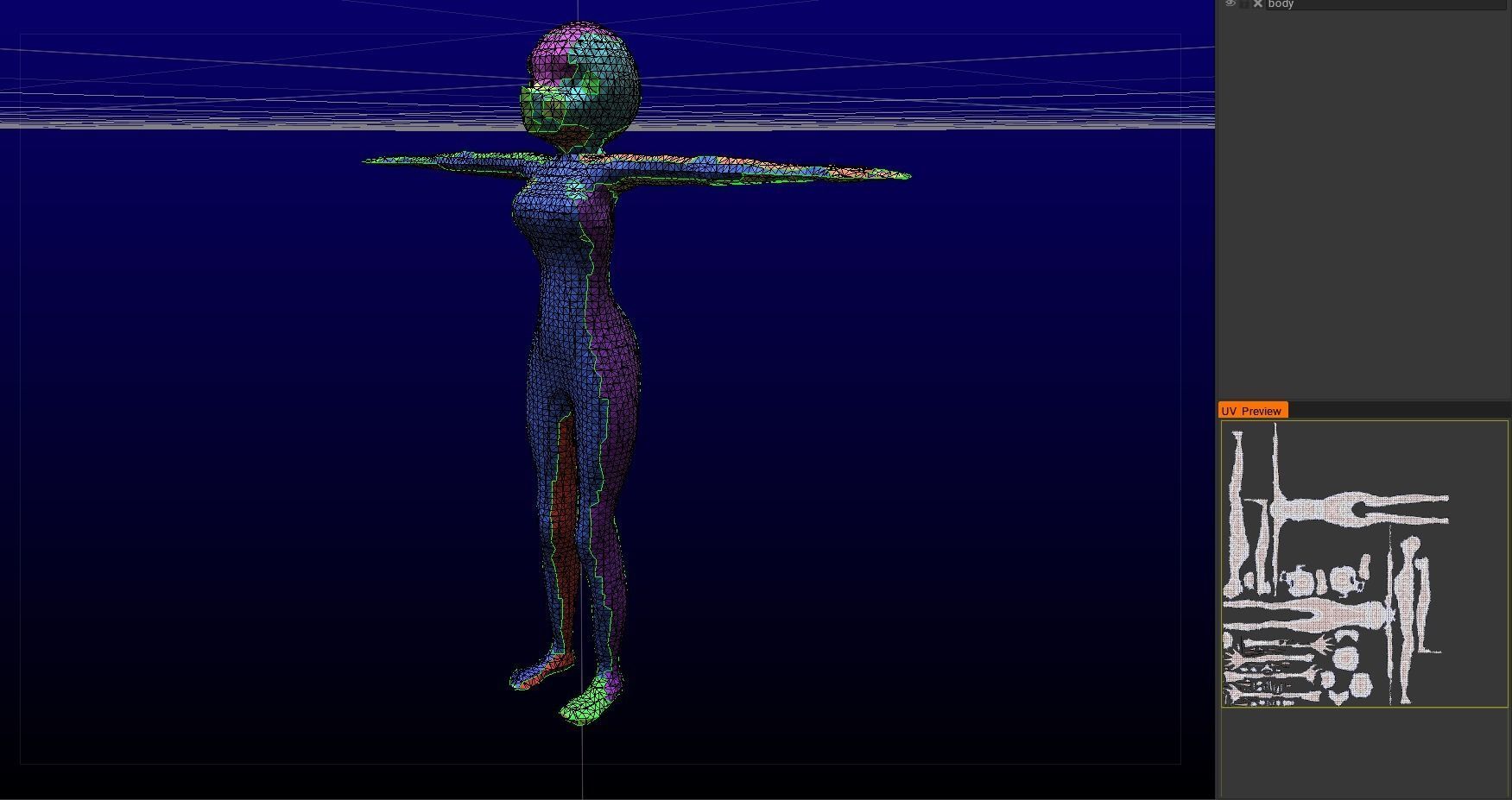 Anime - or - Loli base model Free low-poly 3D model_38