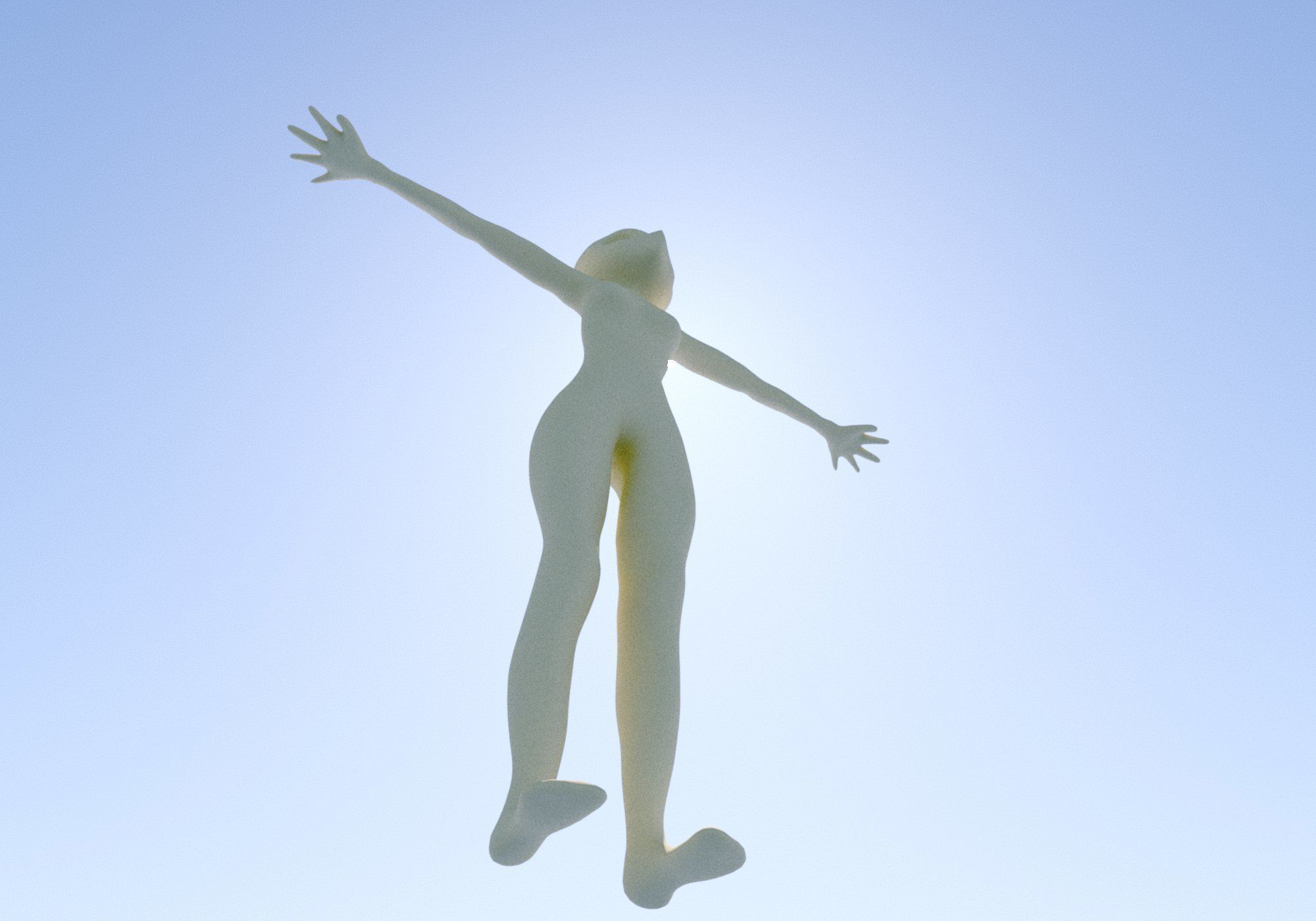 Anime - or - Loli base model Free low-poly 3D model_20