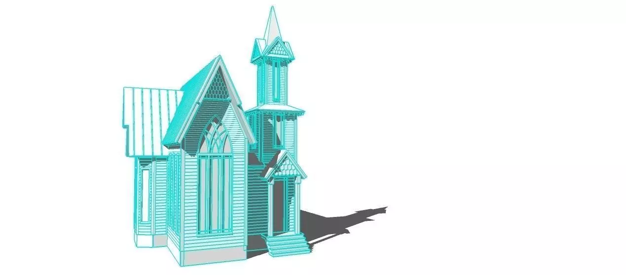 Gothic Church Free 3D print model_0