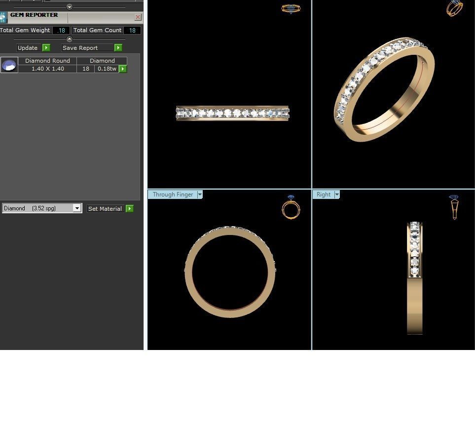 BULK-3DM-With Gems-RING 333 Files 3D print model_137