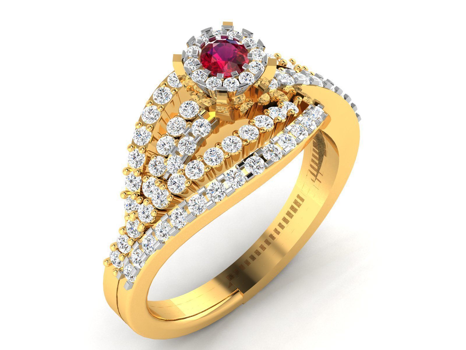 BULK-3DM-With Gems-RING 333 Files 3D print model_250