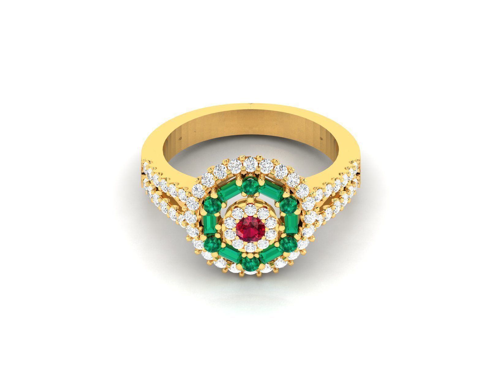 BULK-3DM-With Gems-RING 333 Files 3D print model_181