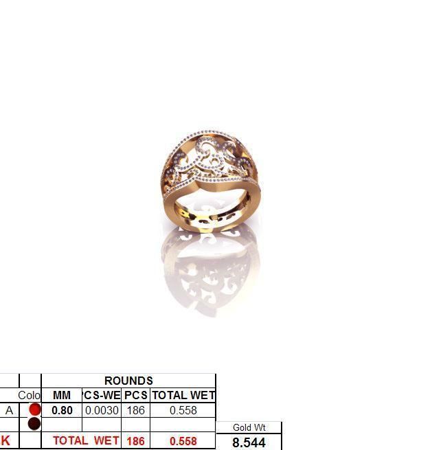 BULK-3DM-With Gems-RING 333 Files 3D print model_196