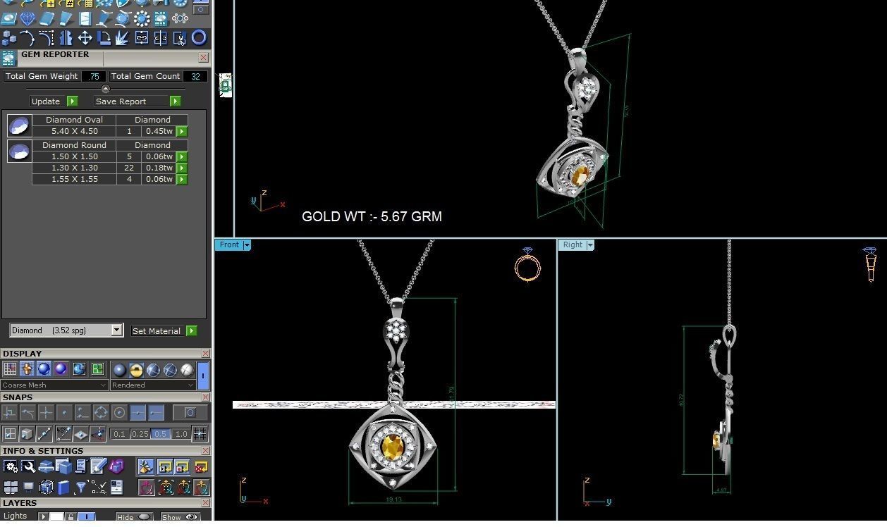 BULK-3DM-With Gems-RING 333 Files 3D print model_28