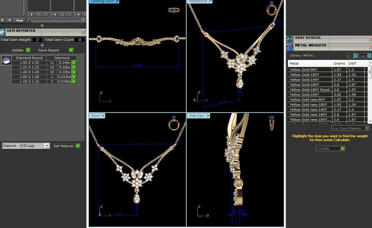 BULK-3DM-With Gems-RING 333 Files 3D print model_408