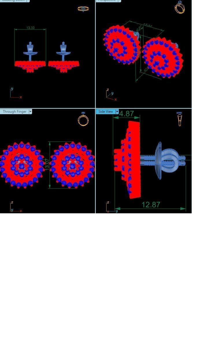 BULK-3DM-With Gems-RING 333 Files 3D print model_409
