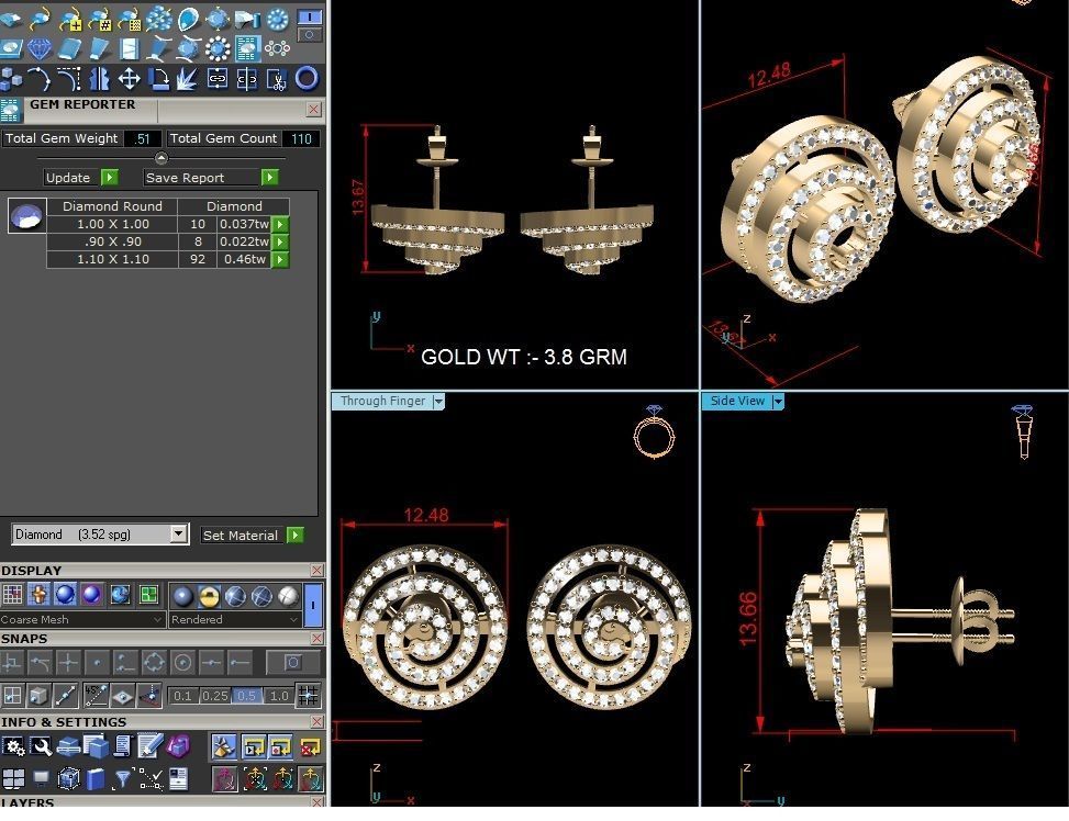 BULK-3DM-With Gems-RING 333 Files 3D print model_27