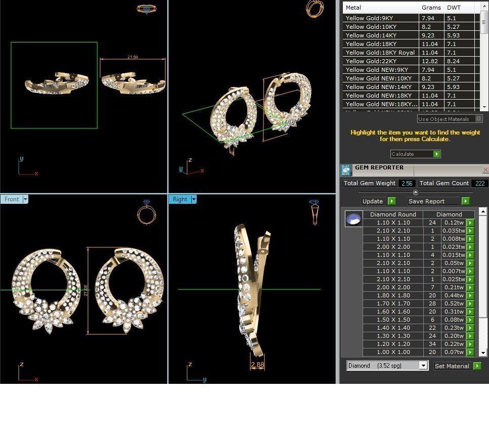 BULK-3DM-With Gems-RING 333 Files 3D print model_22